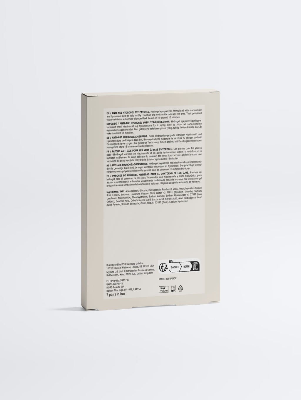 Hydrogel Ögonmask – 7 par
