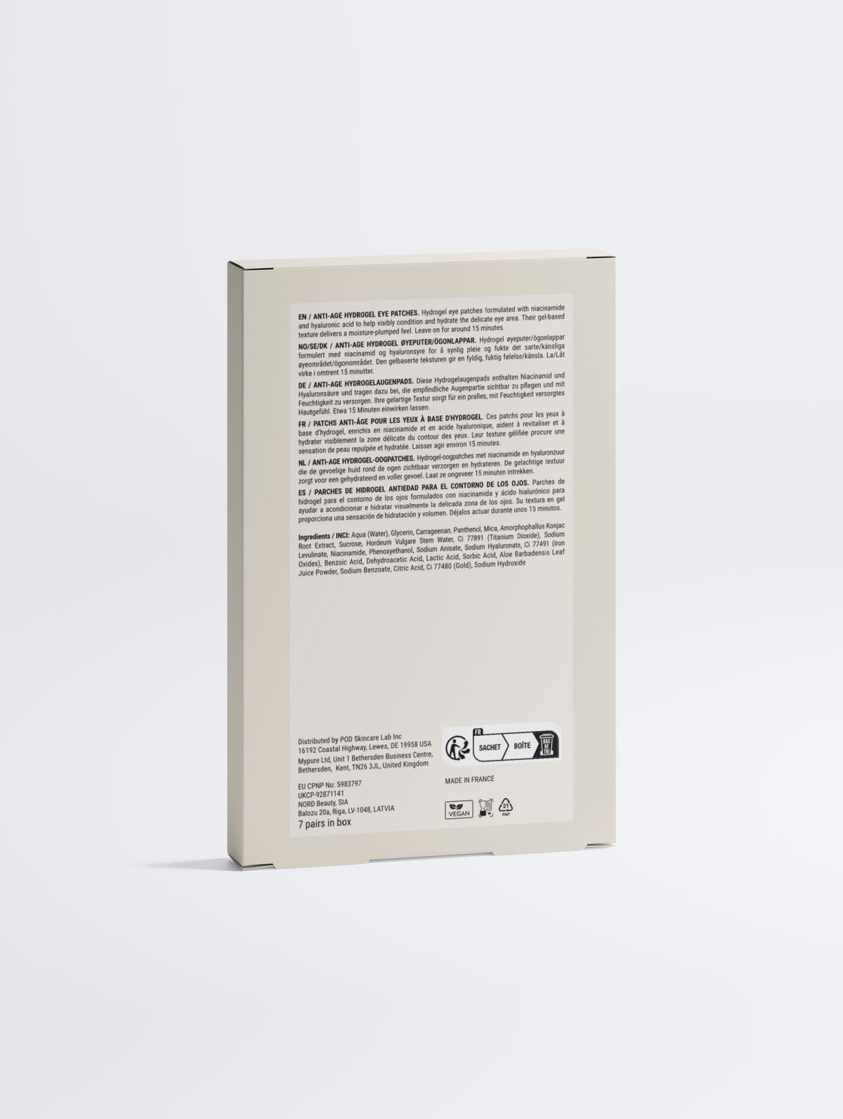 Hydrogel Ögonmask – 7 par